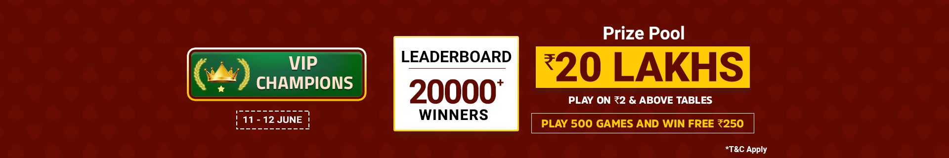 Vip League Leaderboard Contest