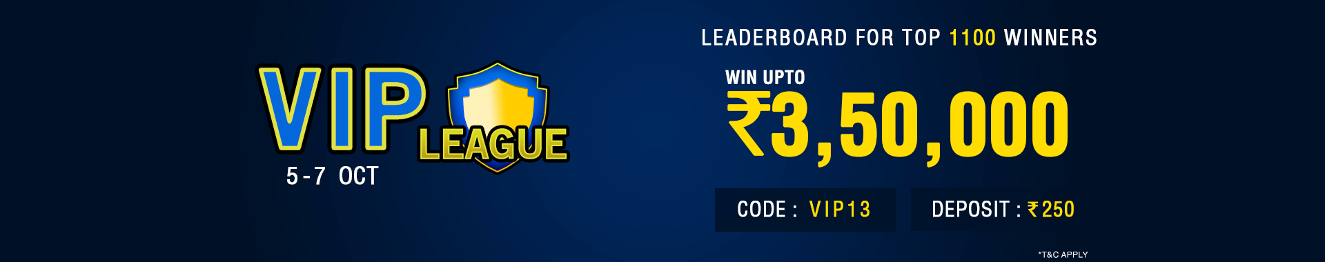 VIP League Leaderboard Contest
