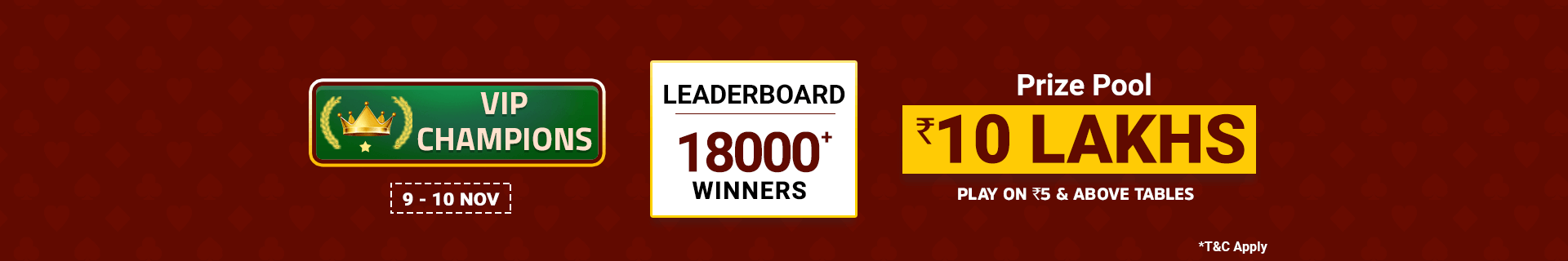 Vip League Leaderboard Contest