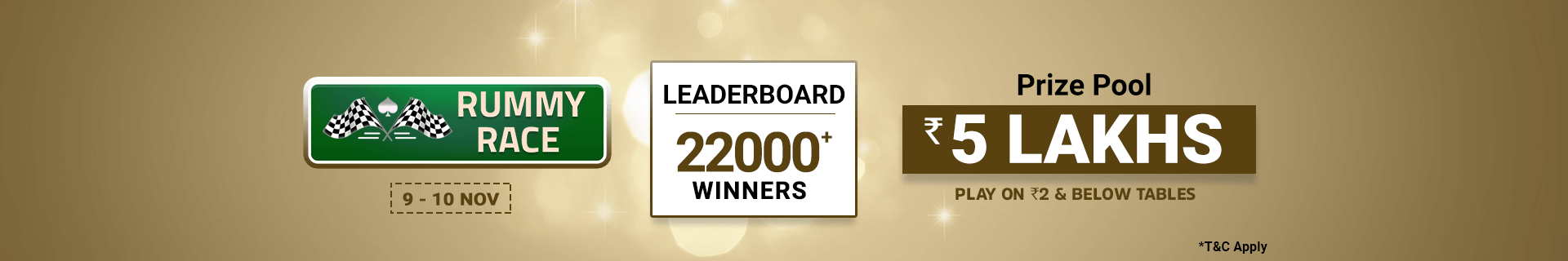 Rummy Race Leaderboard Contest