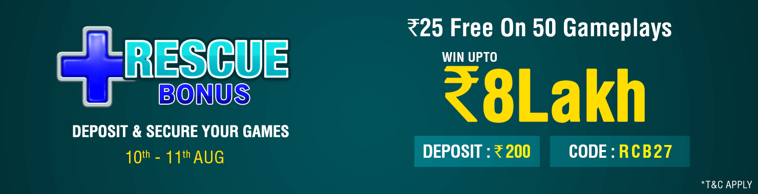 Rescue Bonus Deposit Cashback Contest