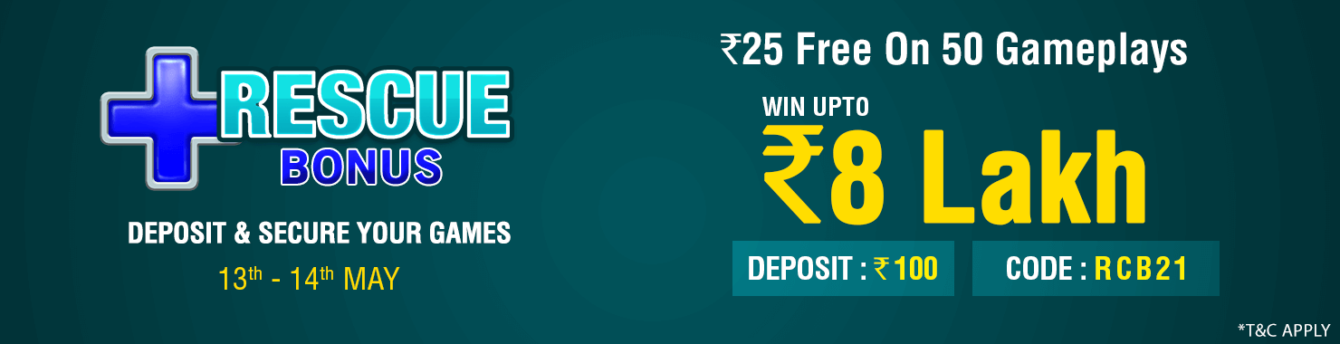 Rescue Bonus Deposit Cashback Contest