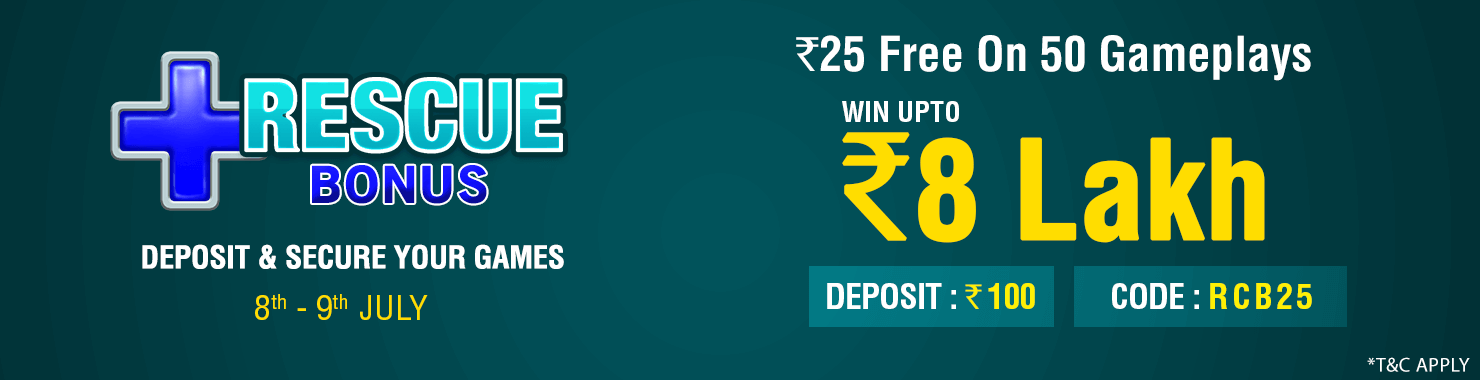 Rescue Bonus Deposit Cashback Contest
