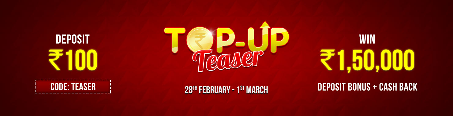 Topup Teaser Deposit Bonus Cash Back Contest