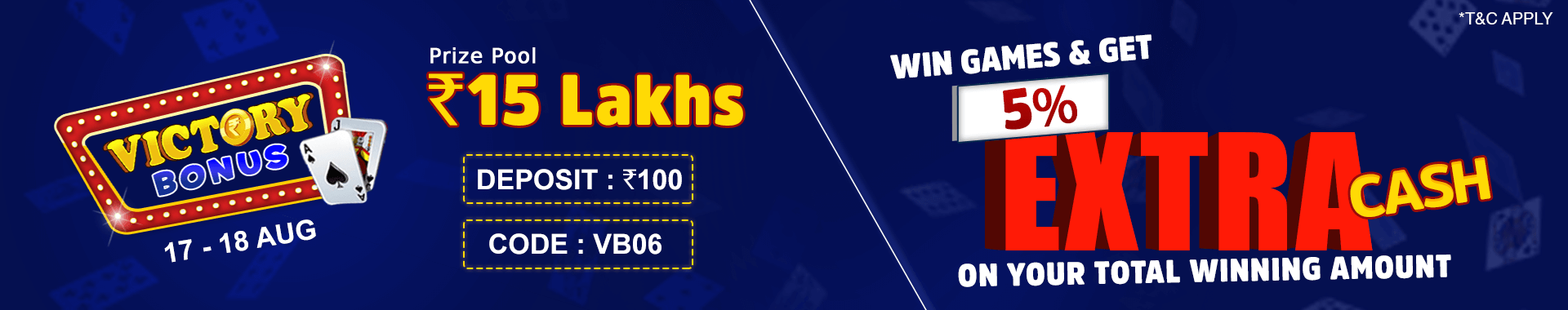 Victory Bonus Winner Cash Back Contest