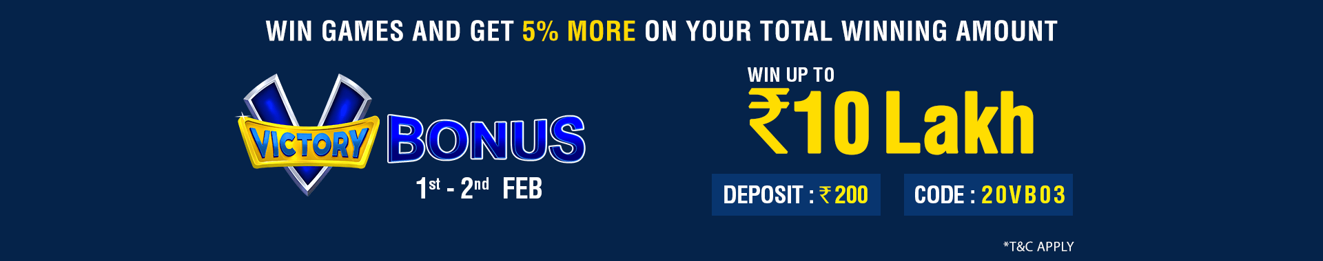 Victory Bonus Winner Cash Back Contest
