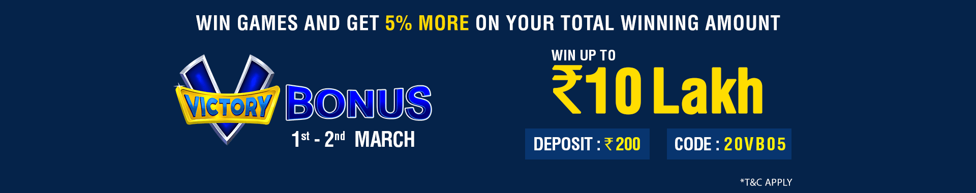 Victory Bonus Winner Cash Back Contest
