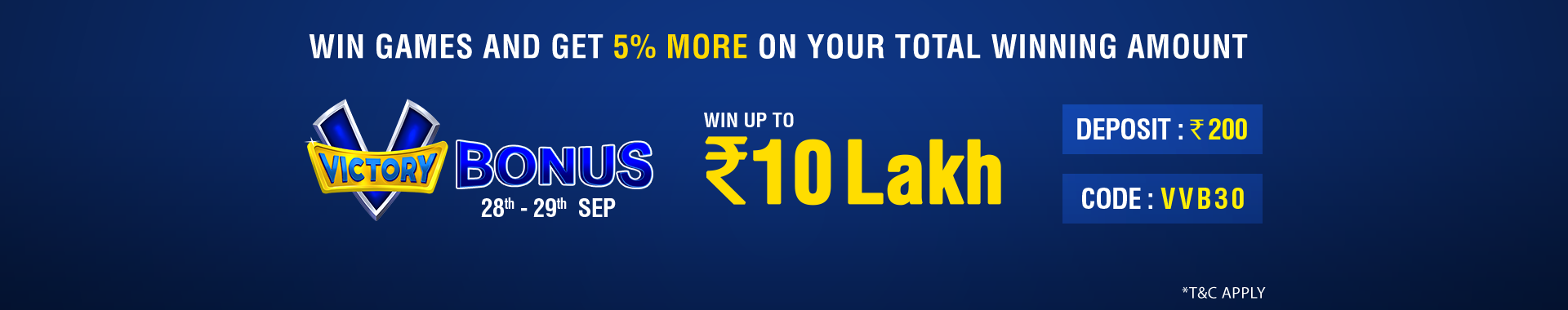 Victory Bonus Winner Cash Back Contest